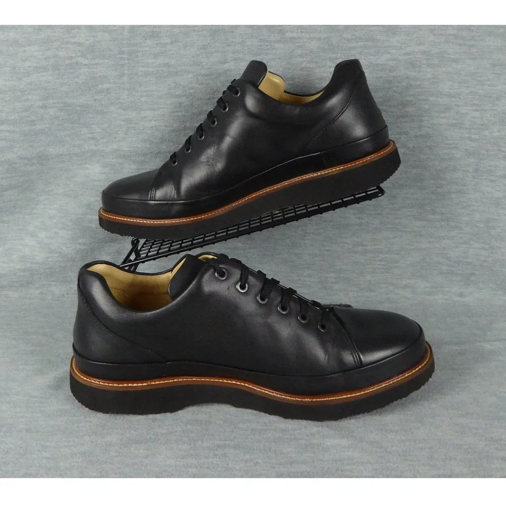 Samuel Hubbard Dress Fast Shoes Mens 11 XW Black Leather Oxfords Comfort Casual